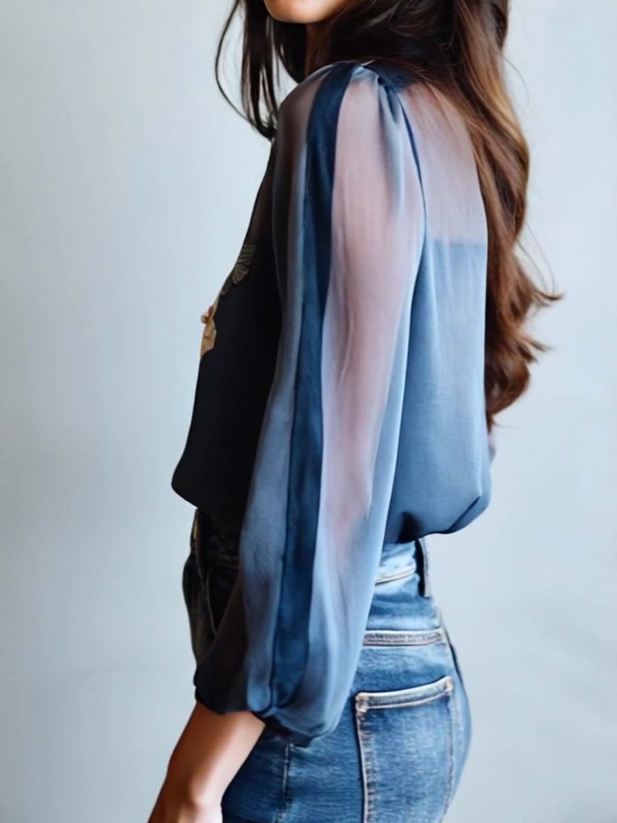 Blusa bohemia floral para mujer