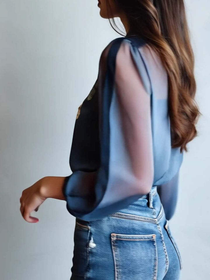 Blusa bohemia floral para mujer