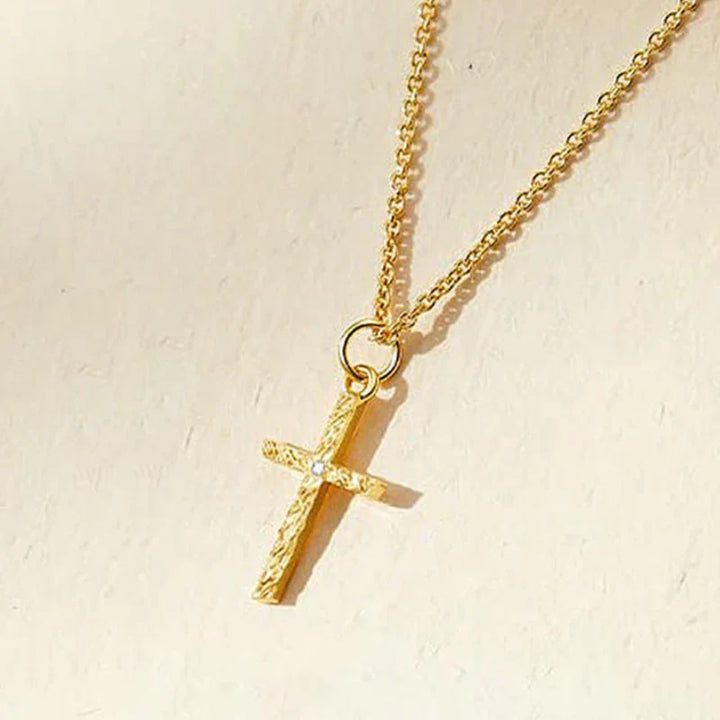 Ensemble de colliers initiales croix | Or