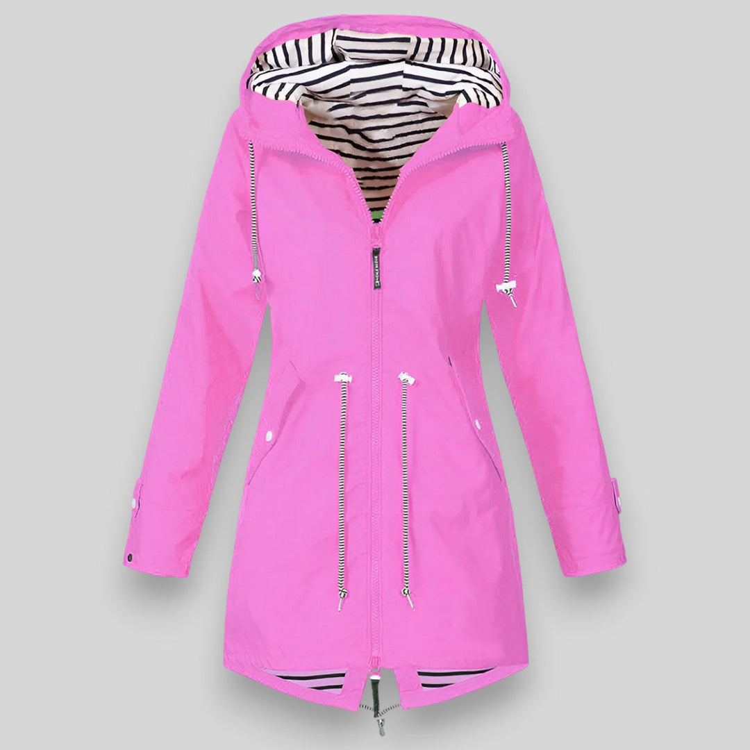 Waterproof Rain Jacket for Women with Hood – Lightweight Raincoat Windbreaker for Hiking and Travel, Sizes S to 5XL