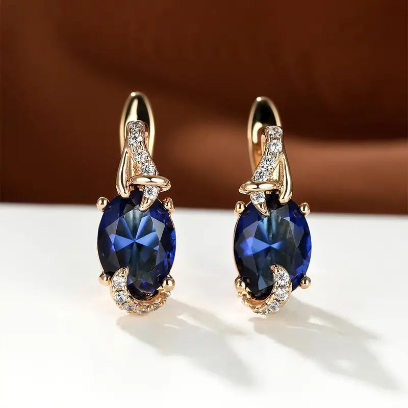 Royal Midnight Tropfenohrringe | Gold