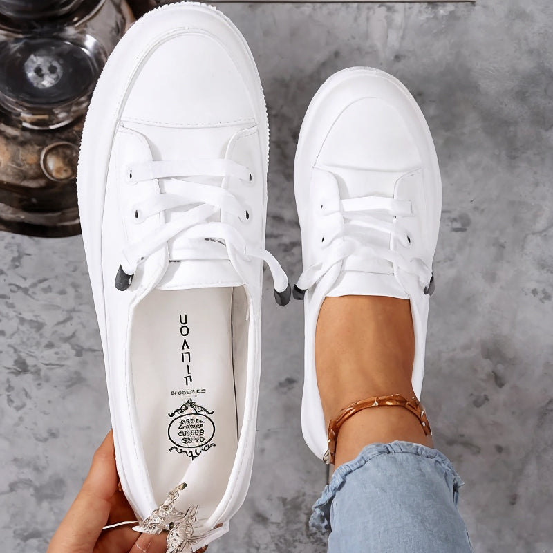 Orthopedic Sneakers for Women – Comfortable Walking Shoes for All Day Wear, White, Beige and Black