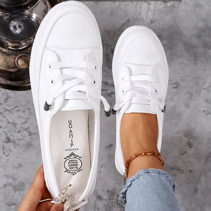 Orthopedic Sneakers for Women – Comfortable Walking Shoes for All Day Wear, White, Beige and Black