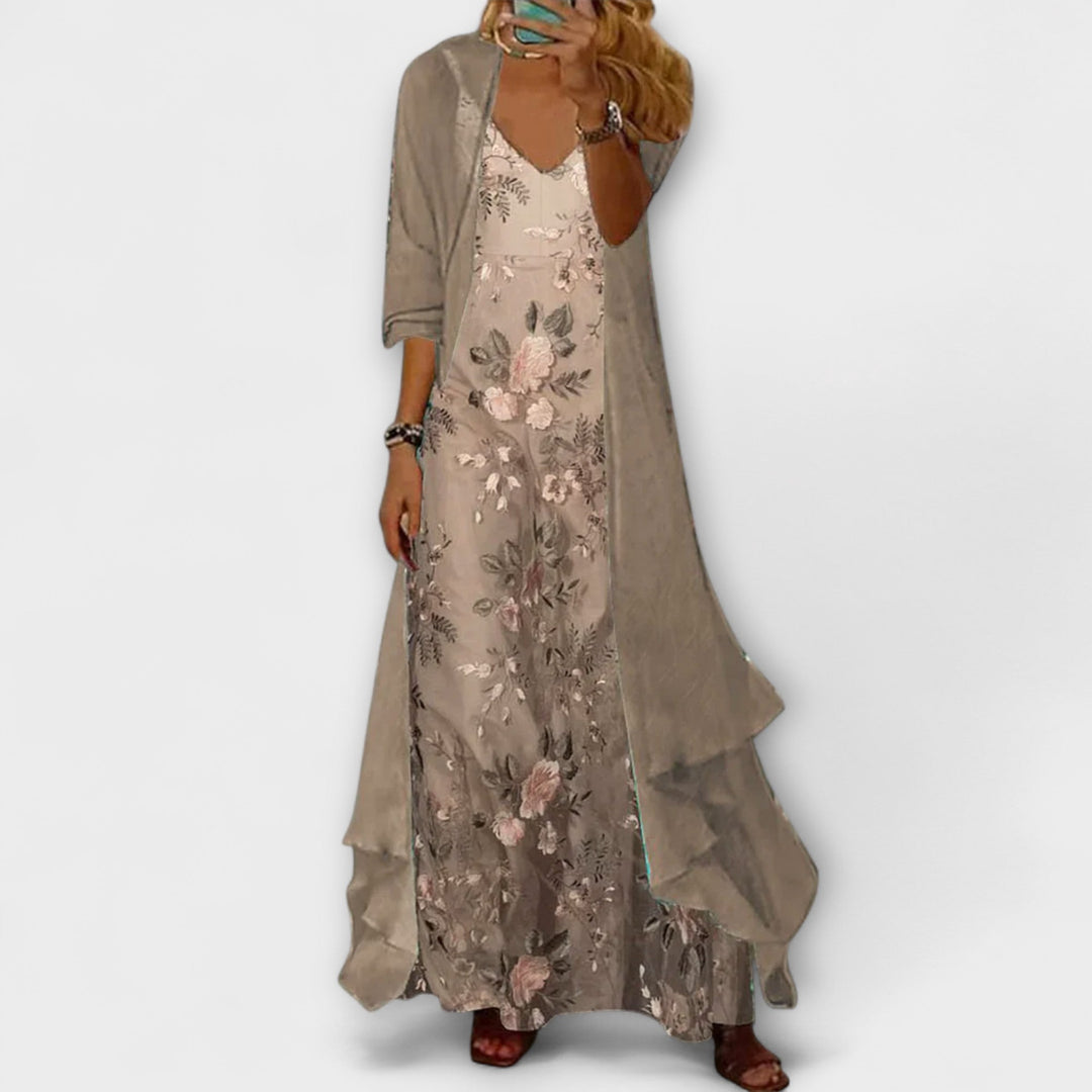 Bryleigh elegant maxi dress two-piece set