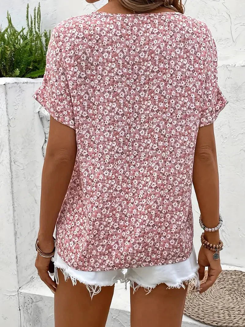 Wolena | Blusa con muesca Wildflower