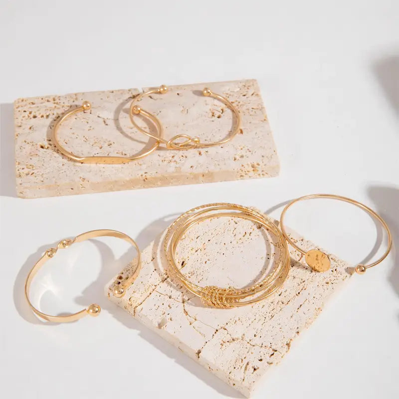 Set de pulseras nudo de elegancia | Oro