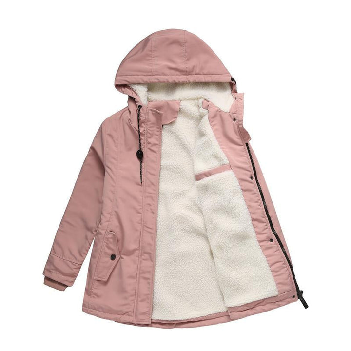 Quilted Winter Coat for Women with Hood – Insulated Long Puffer Coat, Warm Hooded Parka for Cold Weather