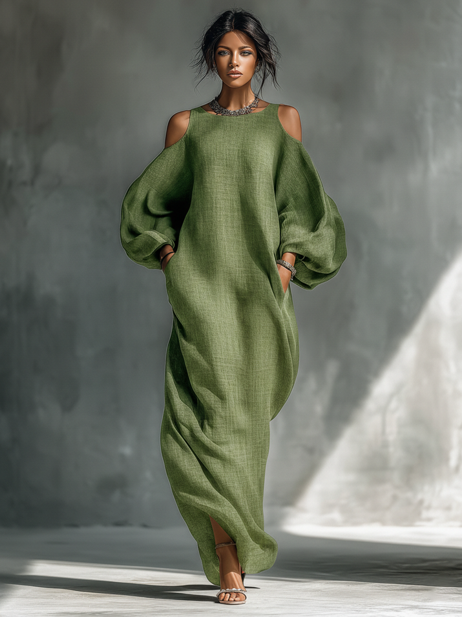 oversized puff sleeve dress Print Shop AO Version Oversized Puffy Sleeve Dress