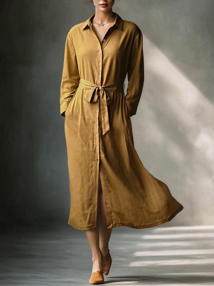 point linen slip dress ISOLDE button down slip linen dress