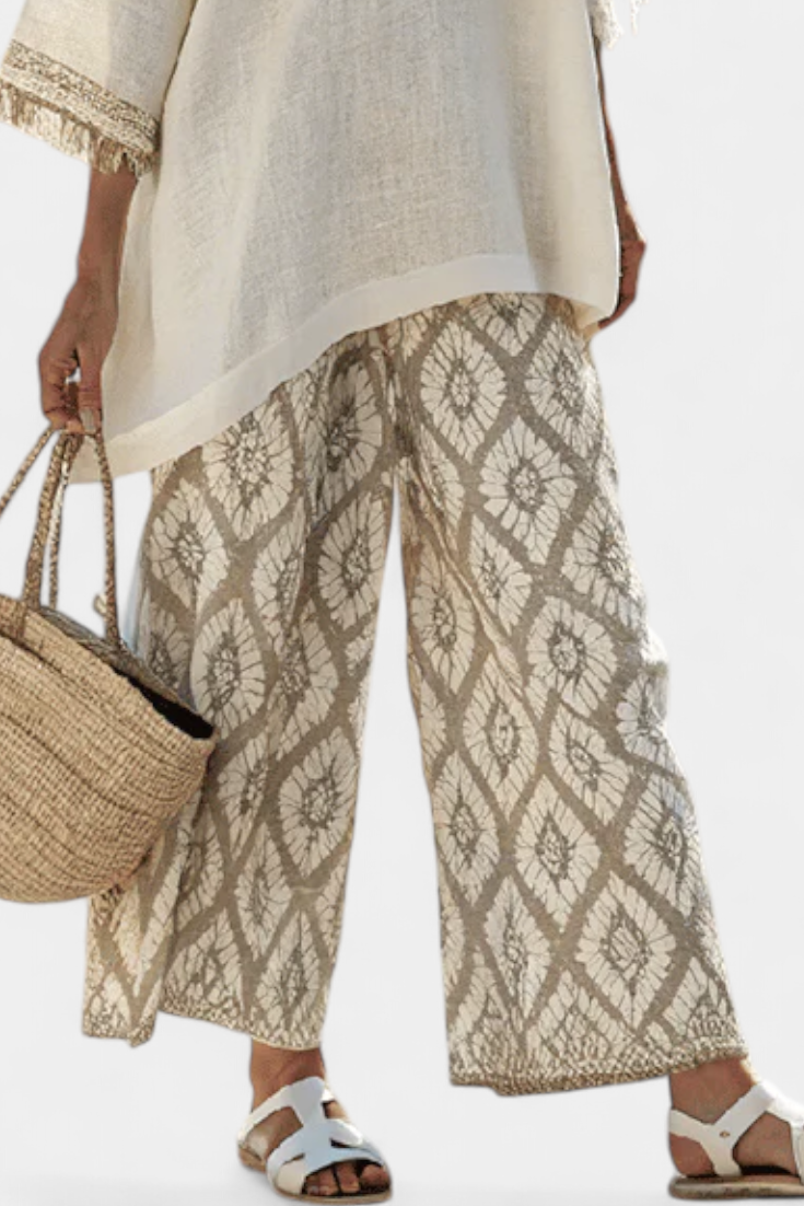 Alverra | Wyrafinowany komplet: top i casualowe spodnie