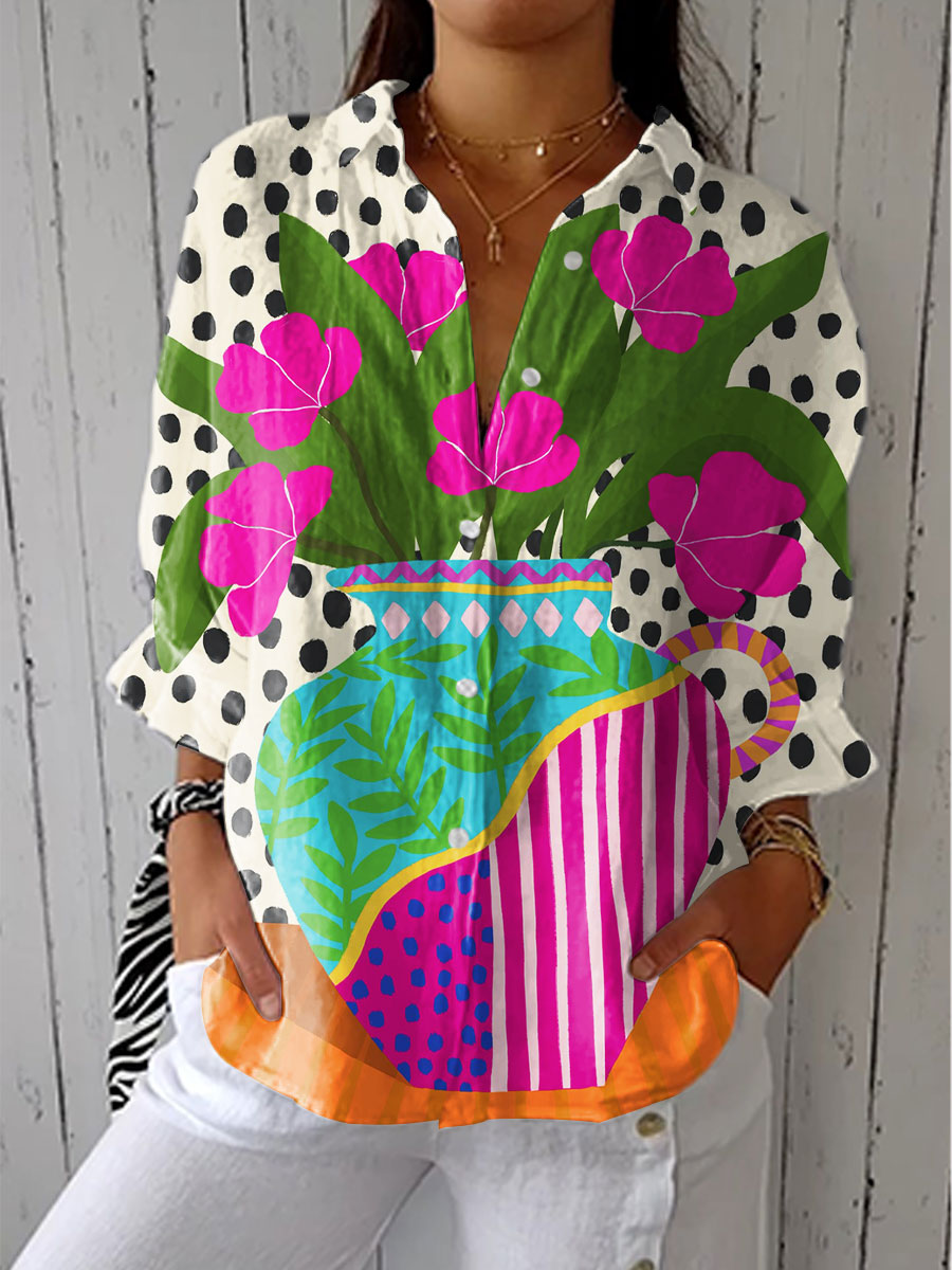 Amara | Blühende Vase-Bluse