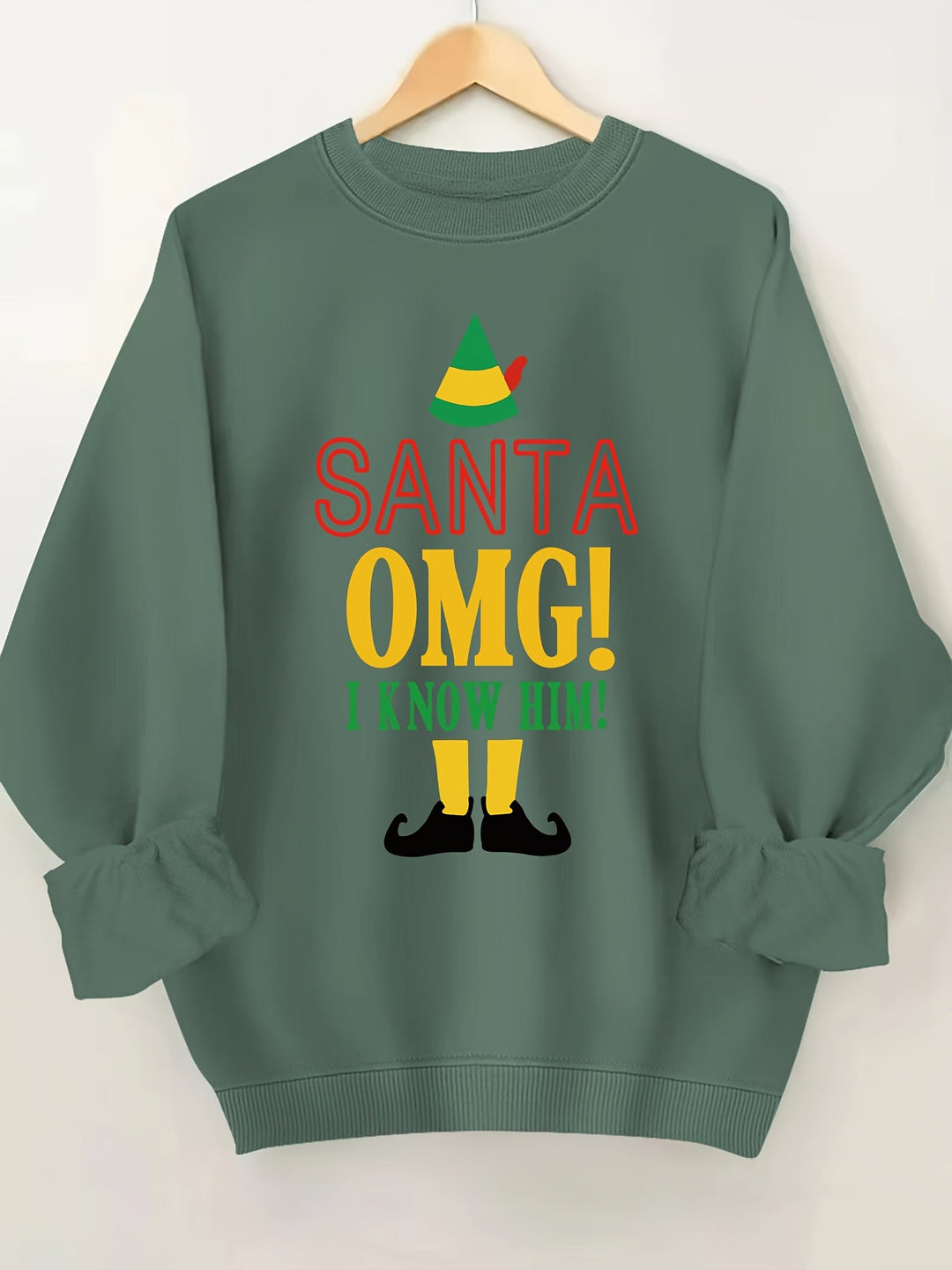 Comfortable Graphic Christmas Tacky Sweater for Women with Crew Neck Long Sleeve Oversized Pullover Style