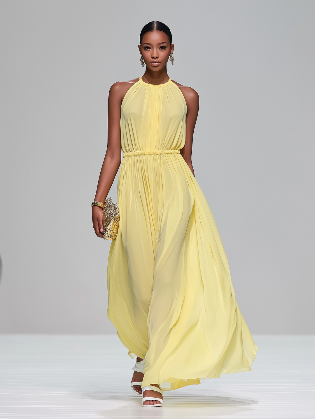 light yellow chiffon dress Butter Yellow Lux Chiffon Bridesmaid Dresses