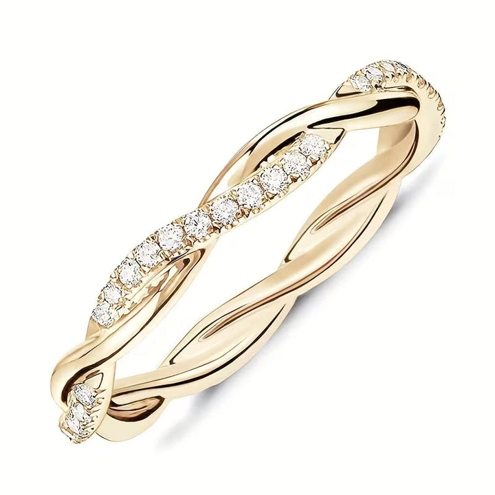 Zwei-Stil-Akzent-Ring | Gold