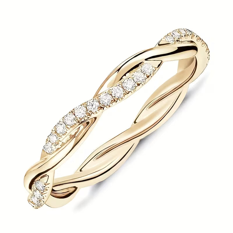 Zwei-Stil-Akzent-Ring | Gold