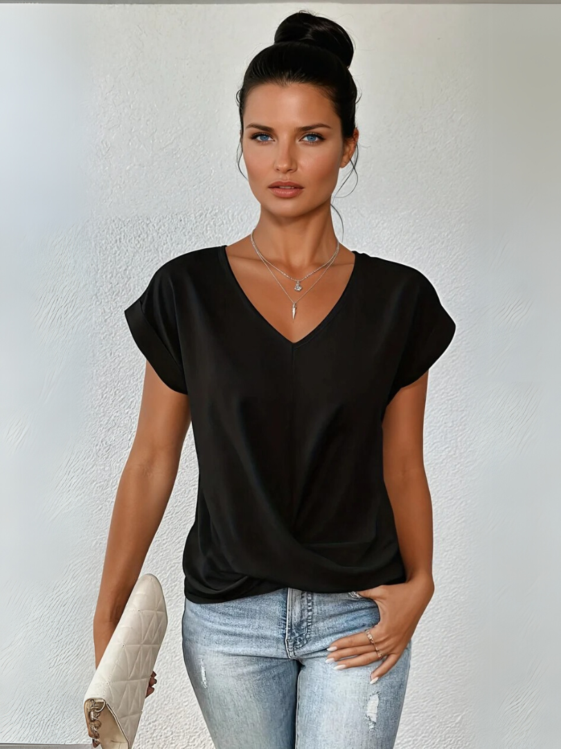 Zoe - T-Shirt mit herzförmigem Ausschnitt
