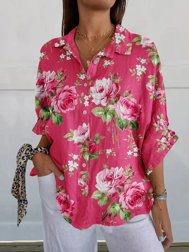 Sofie | Bluse mit Rosenmuster