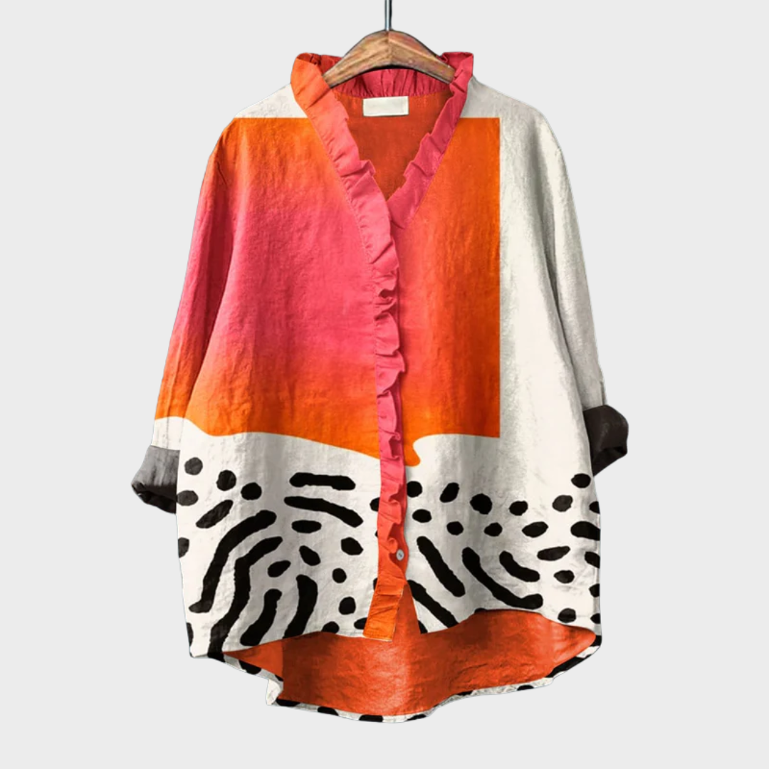 Melinda elegant linen summer blouse