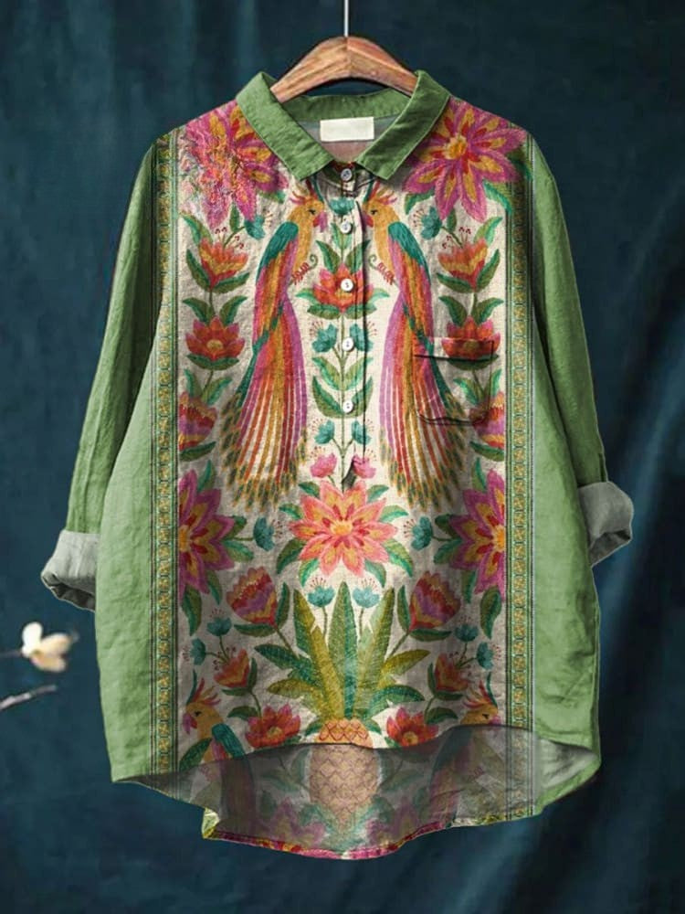 Nina | Tropisches Pfau-Shirt
