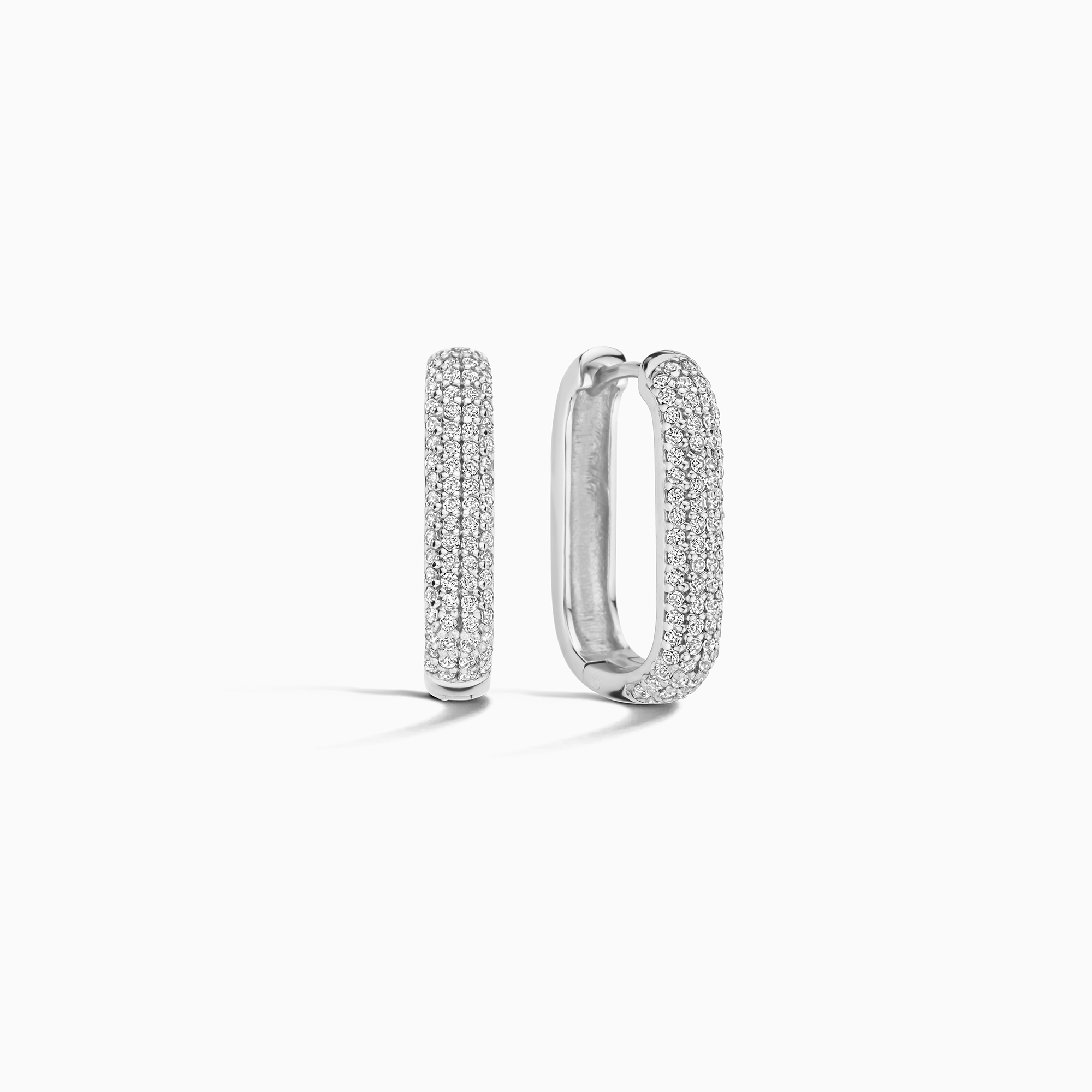 Icon Pavé Creolen | Weißgold