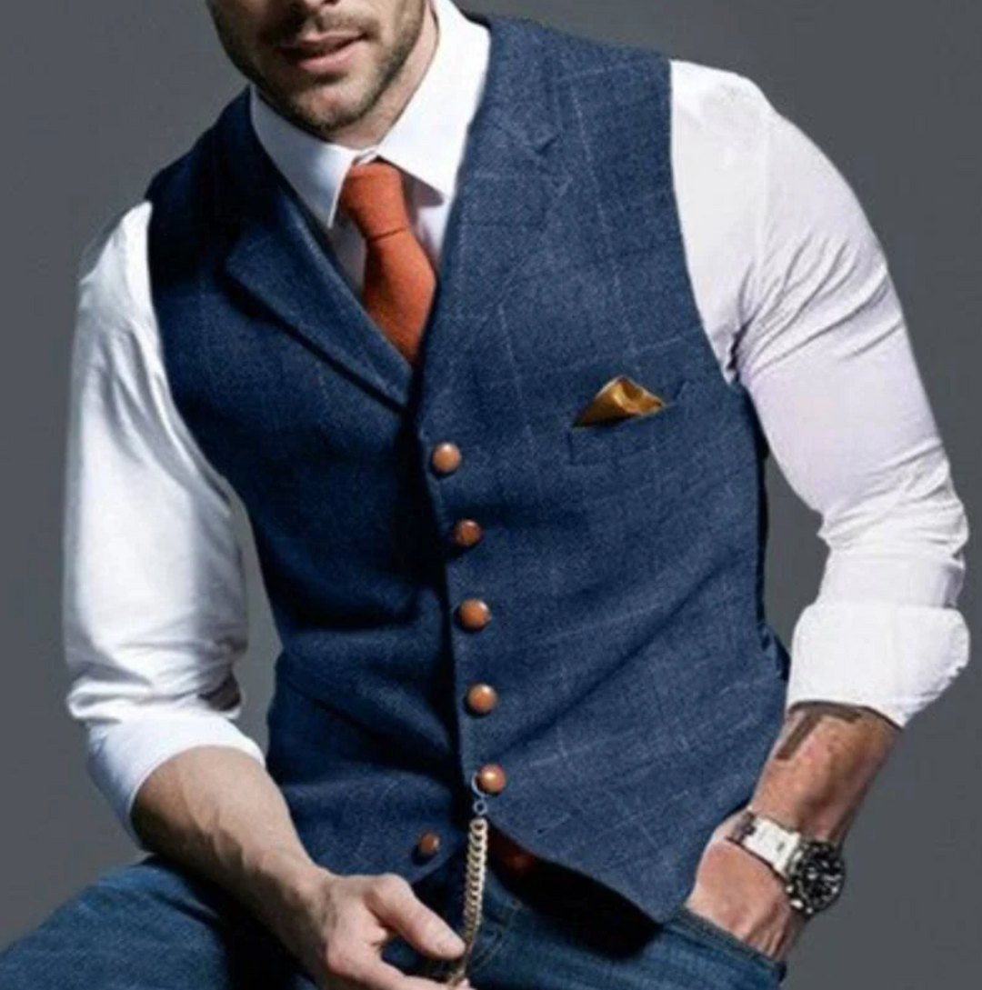 Men's shawl collar waistcoat