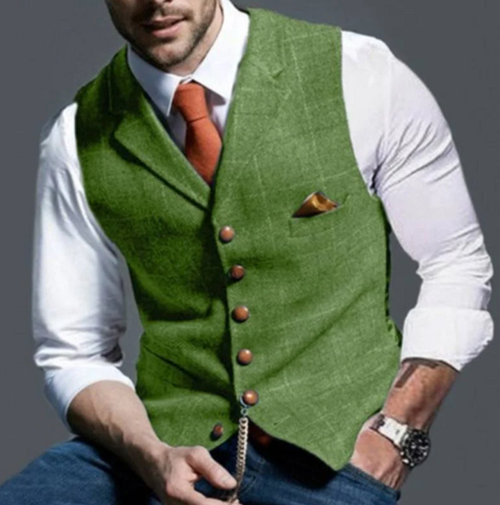 Men's Waistcoat – Shawl Collar Button Front Dress Vest for Wedding, Formal and Casual Wear