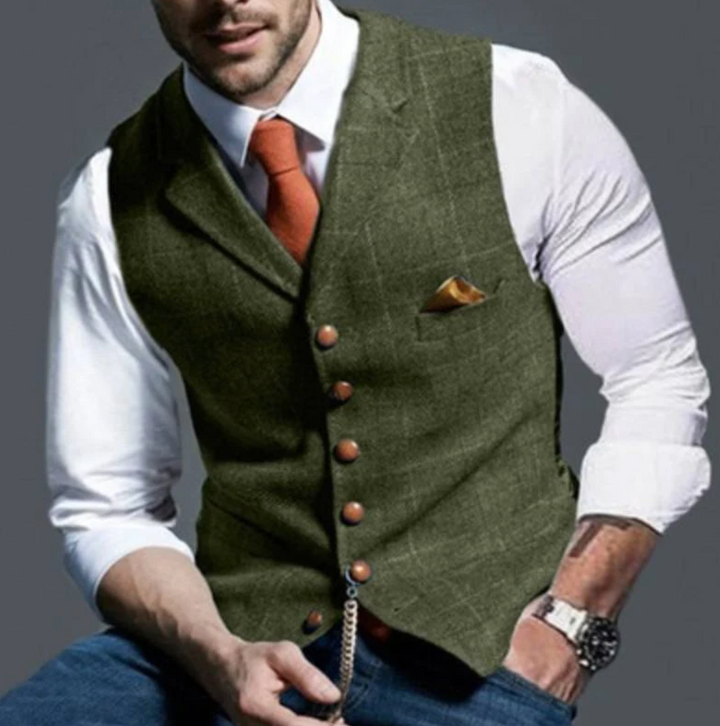 Men's Waistcoat – Shawl Collar Button Front Dress Vest for Wedding, Formal and Casual Wear