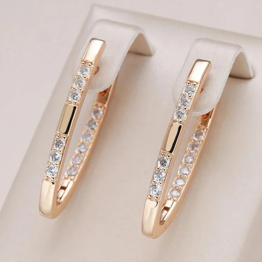 Exquisite Zirkonia Ohrringe | Gold