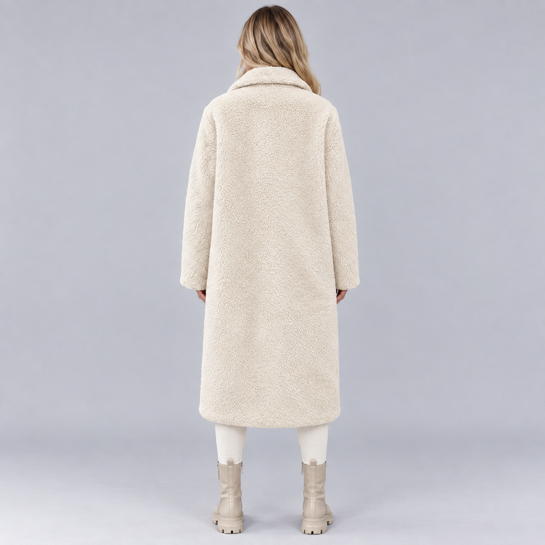 Women's Lined Faux Fur Jacket with Button Front