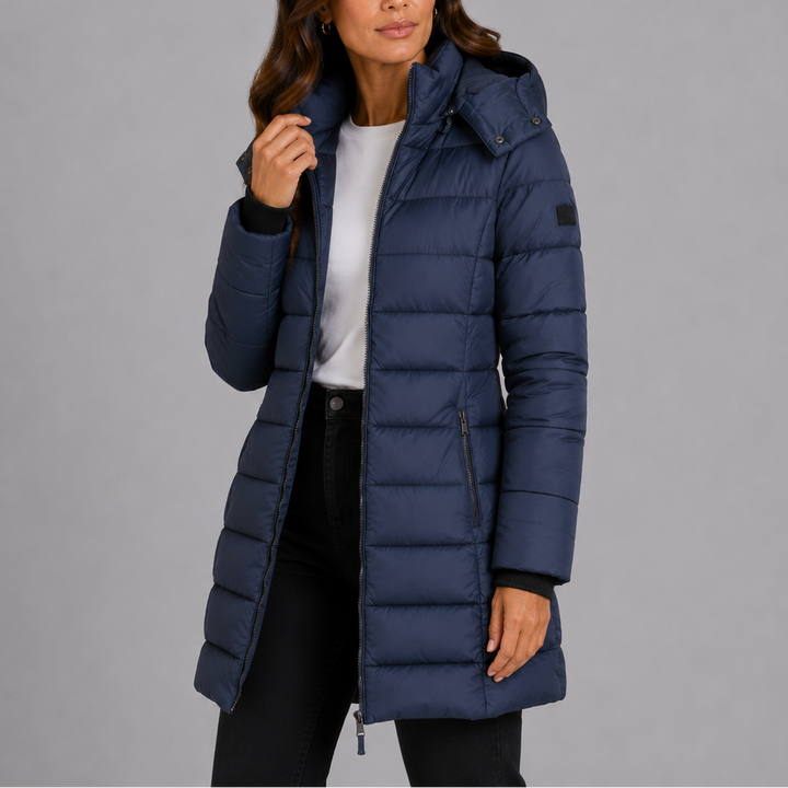 Women's Long Hooded Puffer Jacket, Insulated Winter Coat