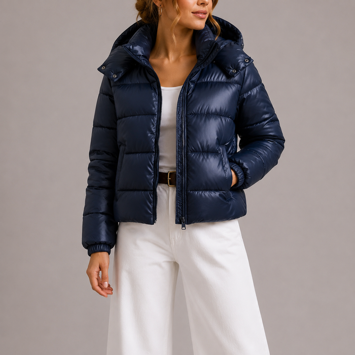 Women's Hooded Quilted Puffer Jacket, Lightweight Winter Coat