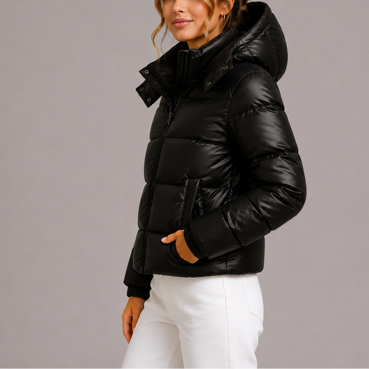 Women's Hooded Quilted Puffer Jacket, Lightweight Winter Coat