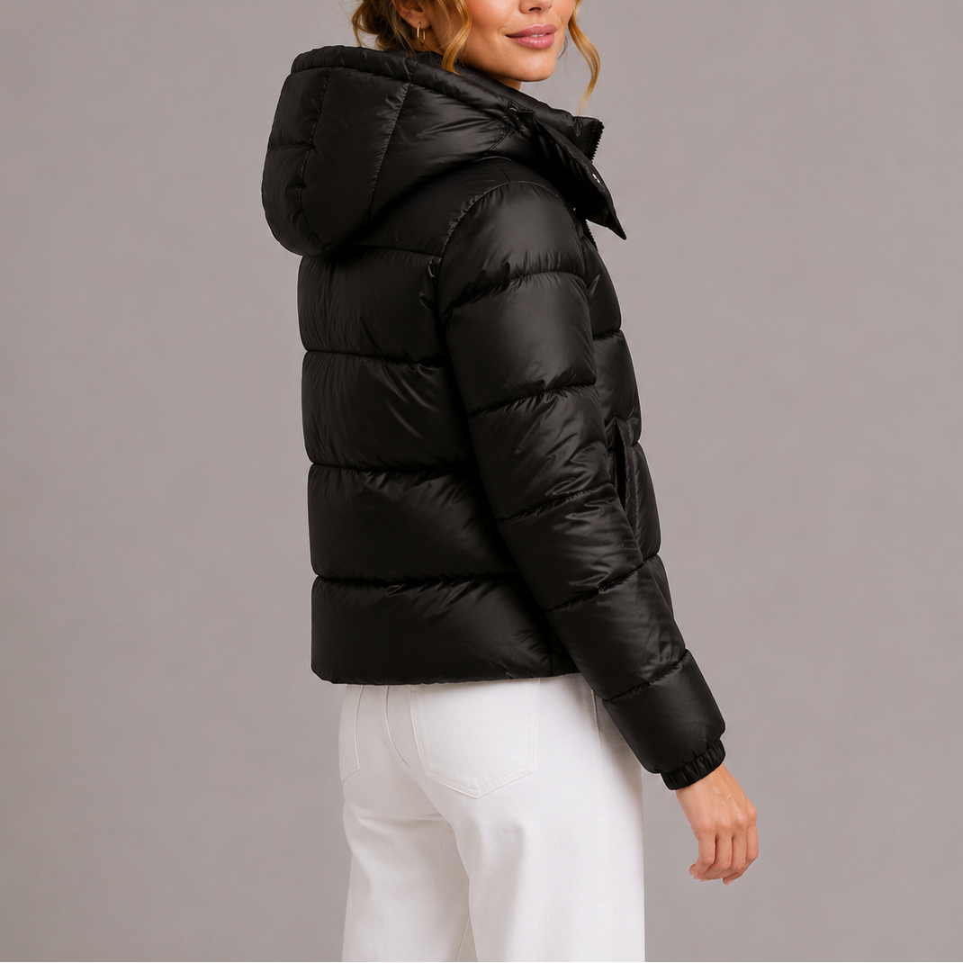 Women's Hooded Quilted Puffer Jacket, Lightweight Winter Coat