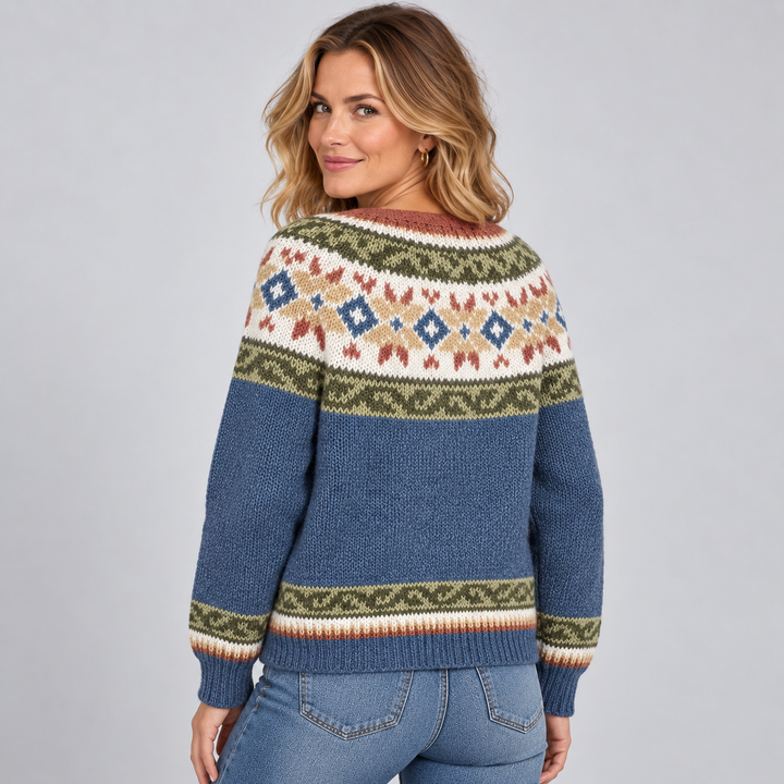 Women's Fair Isle Cardigan with Button Front