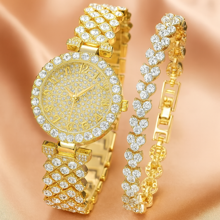 Set montre et bracelet Luxe Radiance Gold | Or