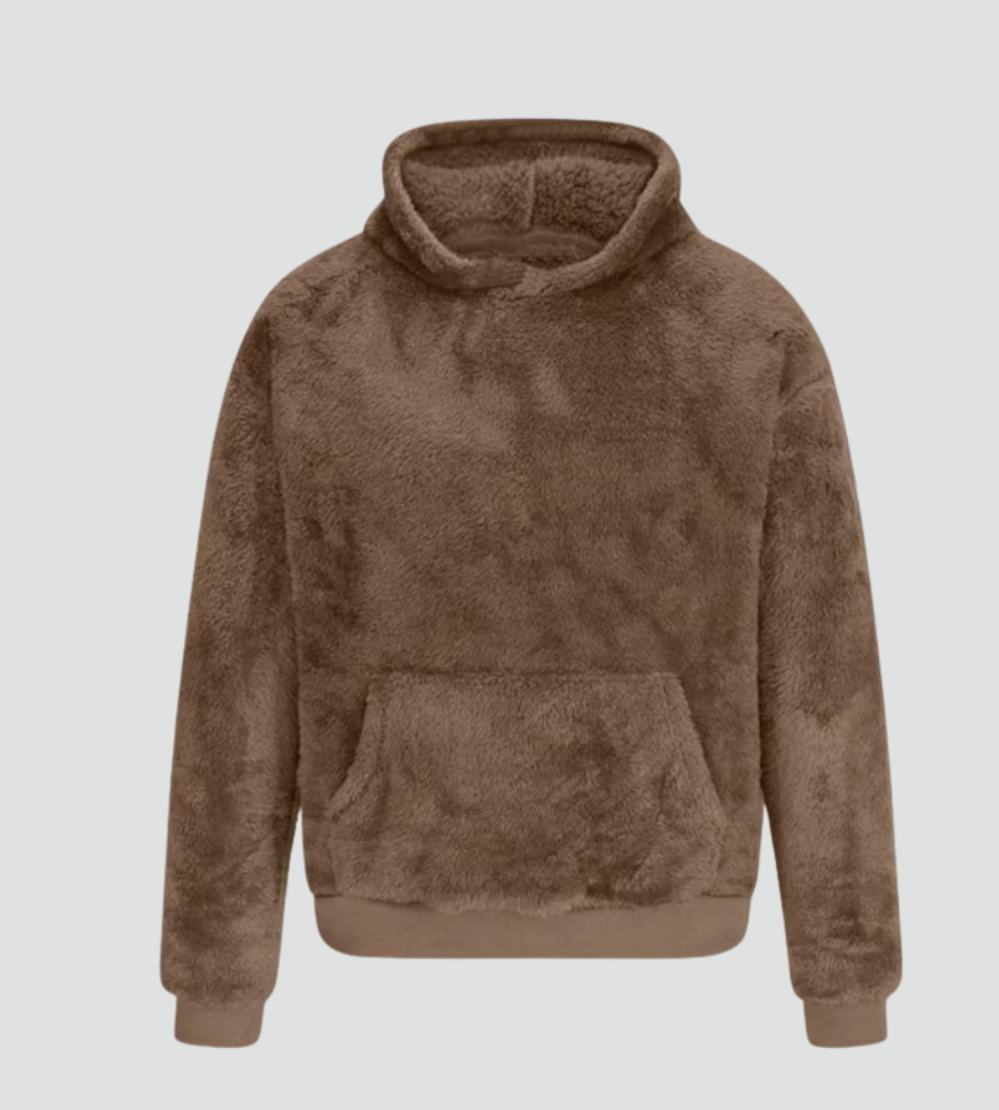 Comfortable Sherpa Hoodie for Women with Drawstring Hood Long Sleeve Kangaroo Pocket Oversized Style