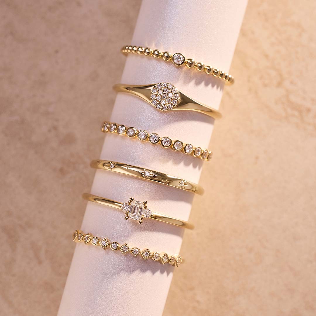 Anillo de burbujas | Oro