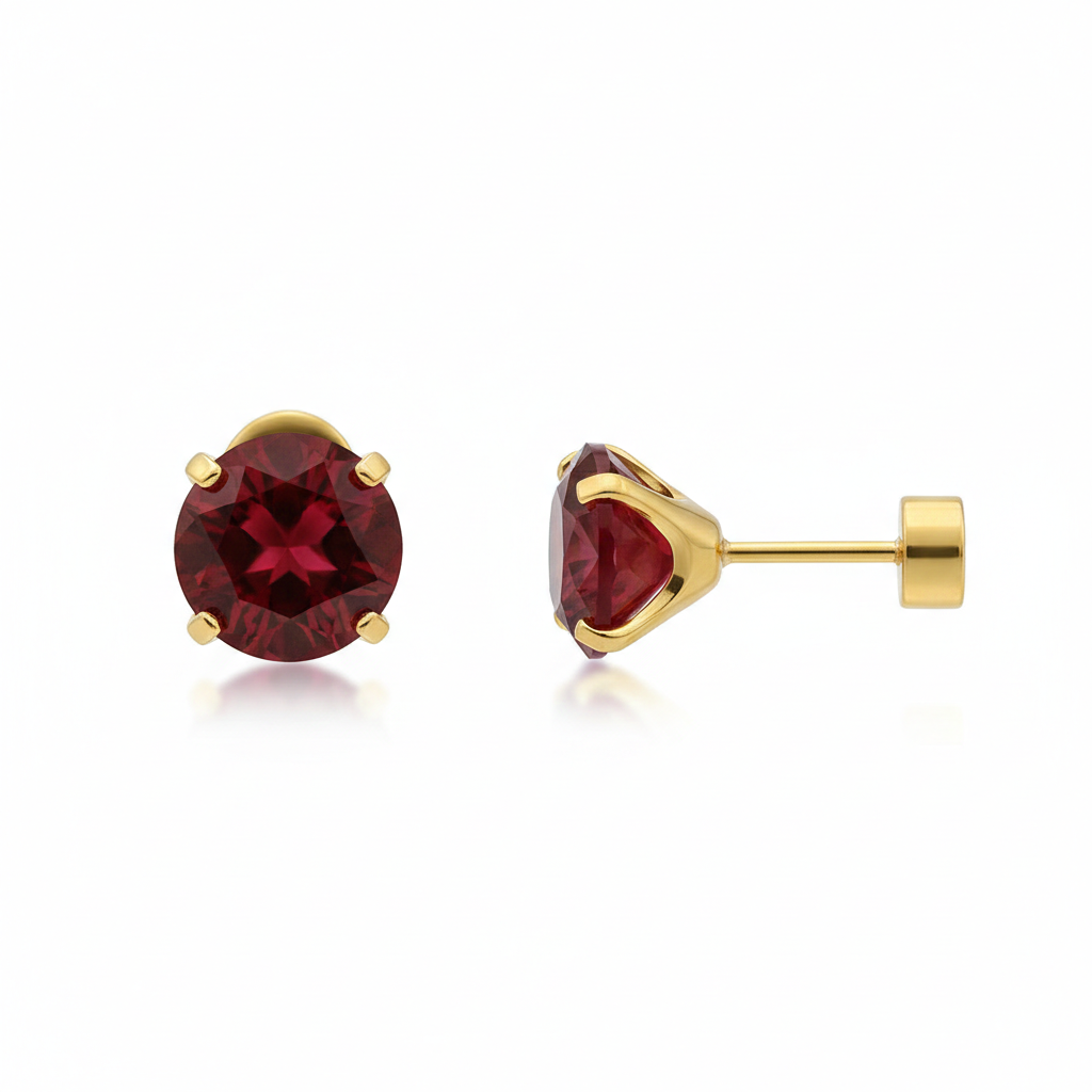 Rubin-Rundstecker | Gold