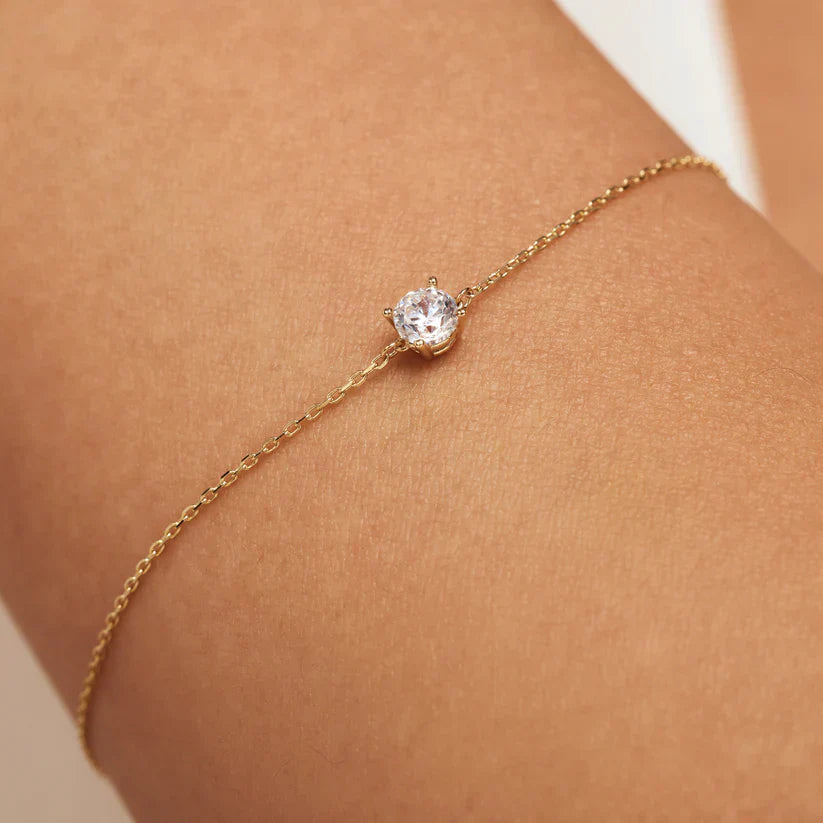 Bracelet Cléa Pierre de Moissanite | Or
