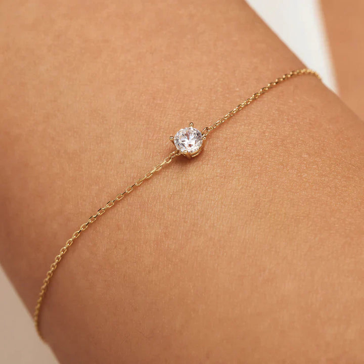 Bracelet Cléa Pierre de Moissanite | Or