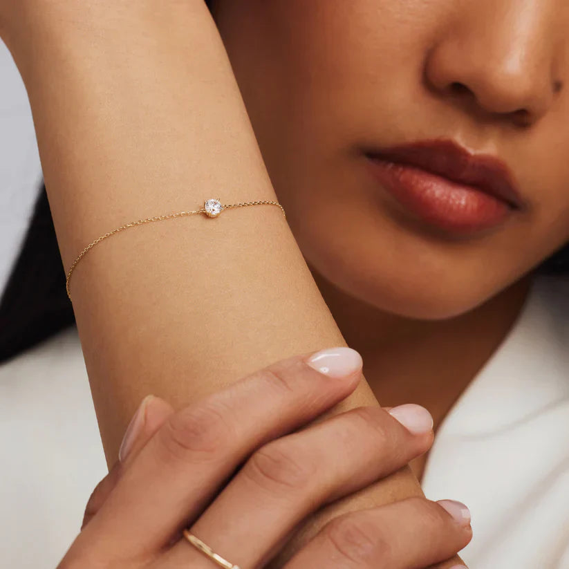 Bracelet Cléa Pierre de Moissanite | Or