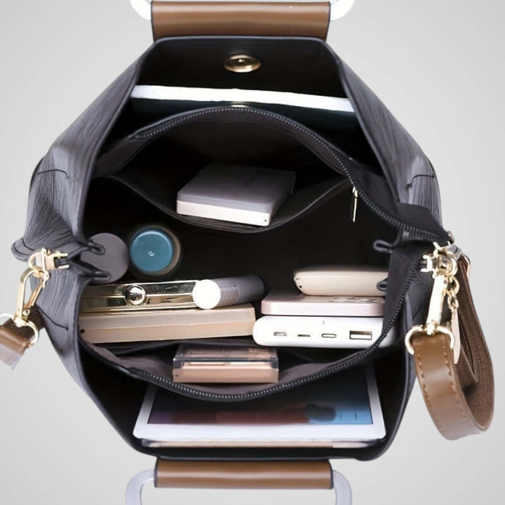 Anna| Sac en cuir bicolore élégant
