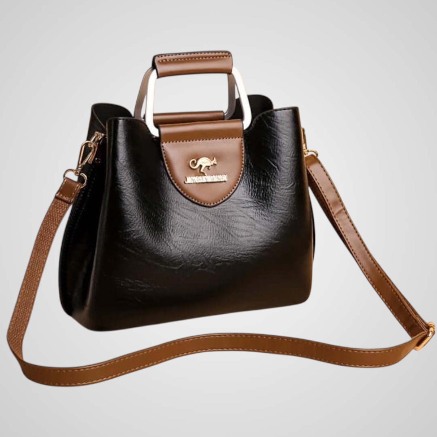Anna | Elegante zweifarbige Ledertasche