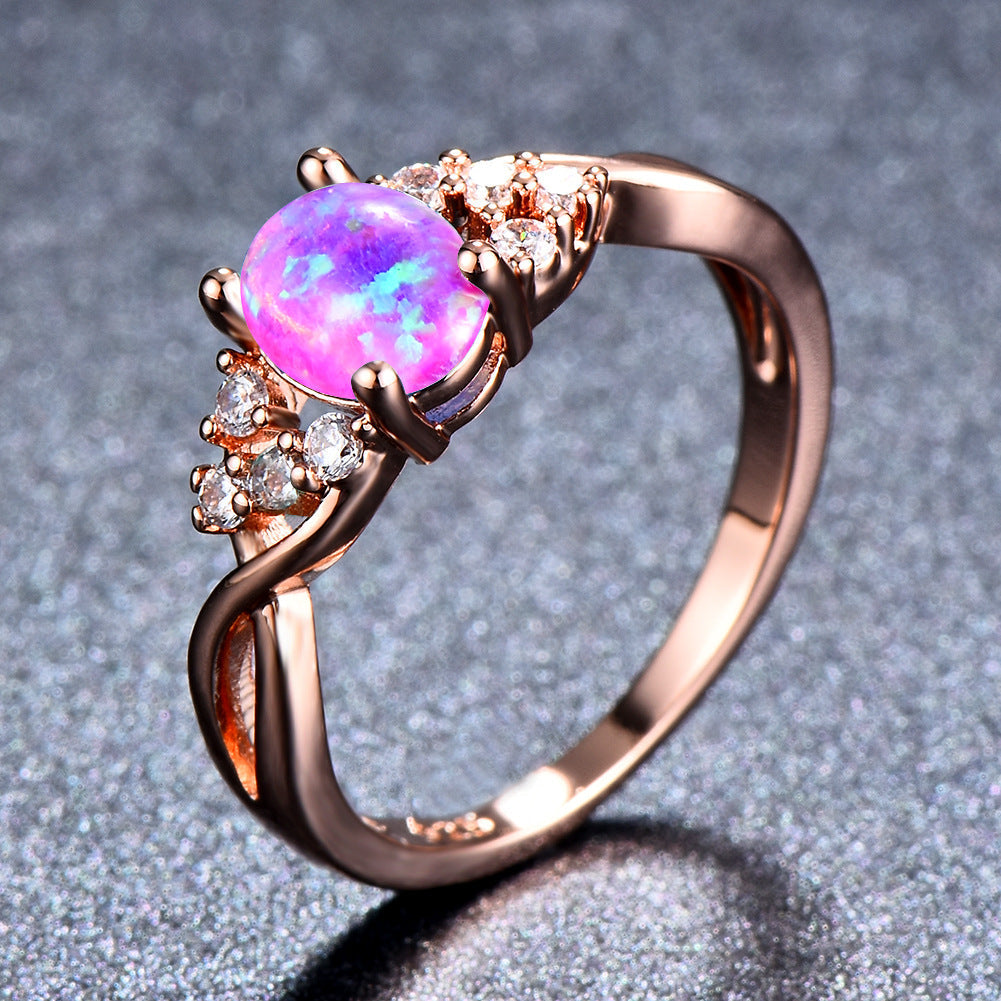 Sylva Moonhart Purpur-Ring | Roségold