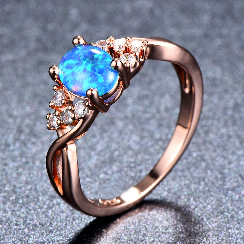 Sylva Moonhart Blue Ring | Roségold