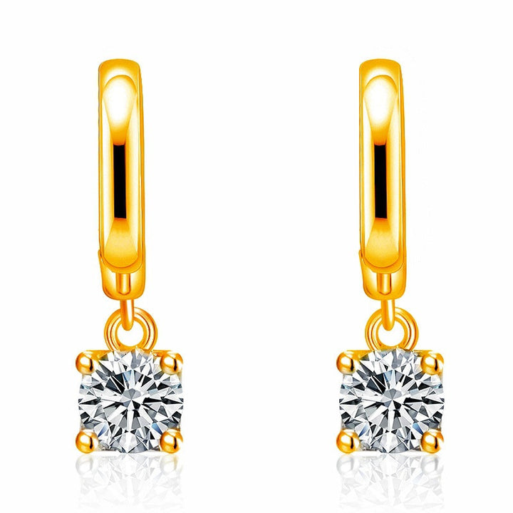 Boucles d'oreilles pendantes carrées Aurora | Or