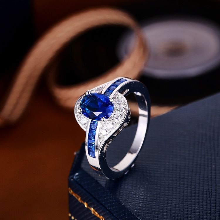 Sapphire Flow Ring | Weißgold