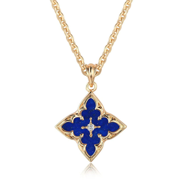Náhrdelník s přívěskem Blue Clover | zlato