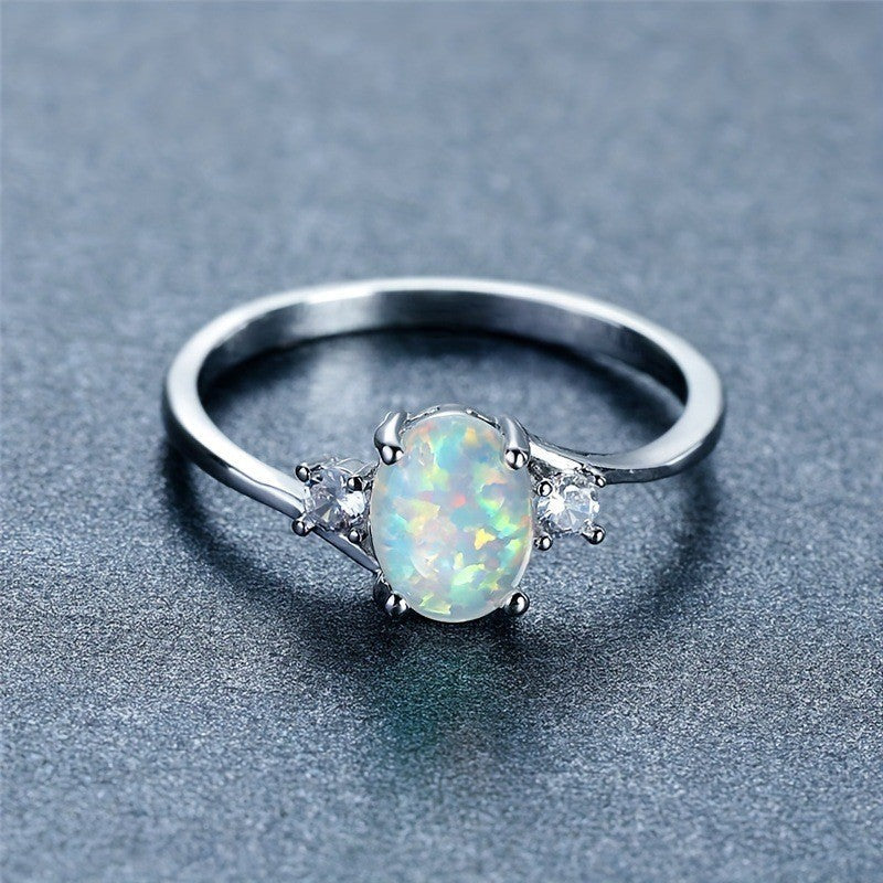 Opal Embrace Ring | White Gold