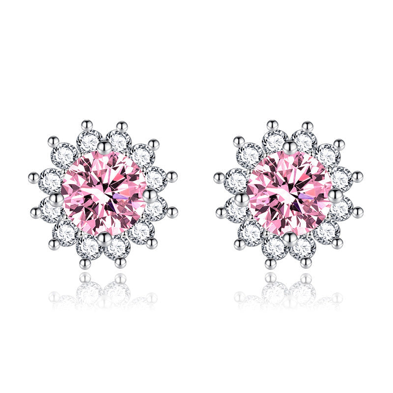 Sunlit Muse Ohrringe Pink | Weißgold